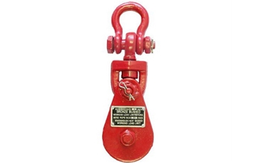 H419 light type champion snatch block with shackle				